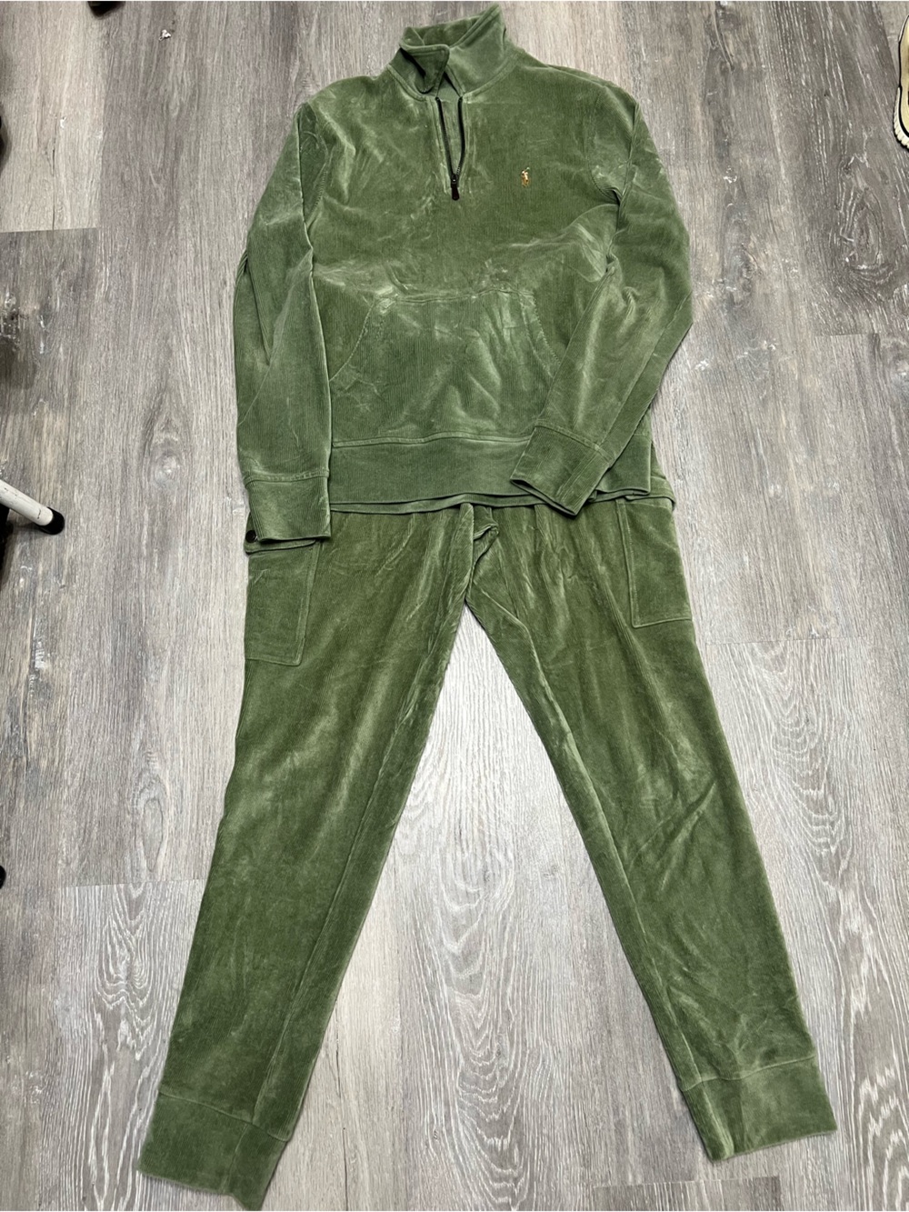 Polo by Ralph Lauren Olive Green Velour Track Set
